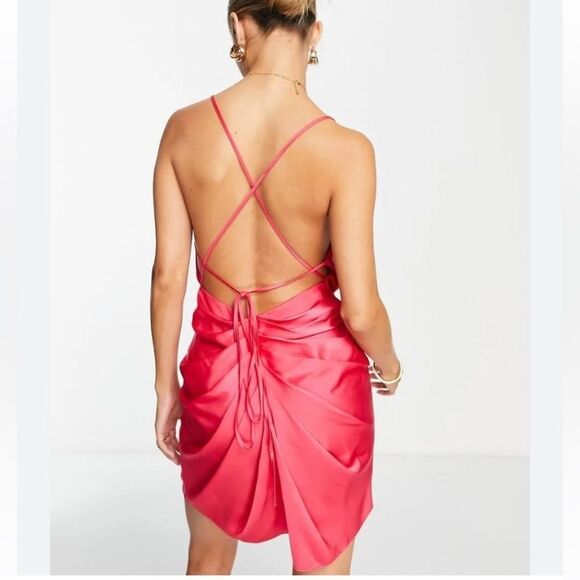NEW ASOS Pink Strappy Mini Dress - Picture 2 of 2